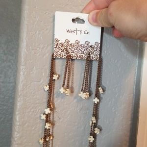 West & Co Cross Necklace and Earrings